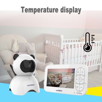 1 09 Sur Annew Babyphone Ecran 5 Bebe Moniteur Camera Video Bebe Surveillance 2 4 Ghz Audio Bidirectionnelle Vox Vision Nocturne Berceuses Capteur De Temperature Extensible A 4 Cameras Babyphone Achat Prix Fnac