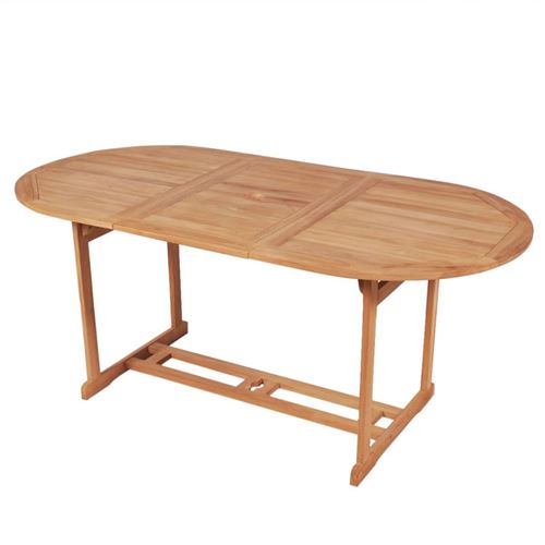 Vidaxl Marron Table De Jardin 180X90x75 Cm Bois De Teck Solide