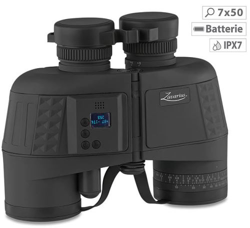 Jumelles marines étanches 7 x 50 avec écran OLED