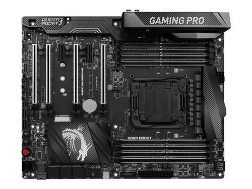 Msi X99A Gaming Pro Carbon - Carte-Mère - Atx - Socket Lga2011-V3 - X99 Chipset - Usb 3.1 Gen 1, Usb-C Gen2, Usb 3.1 Gen 2, Usb-C Gen1 - Gigabit Lan - Audio Hd (8 Canaux)