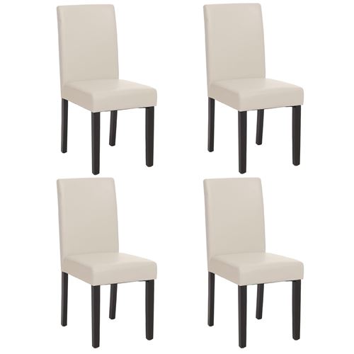 Mendler Blanc Lot De 4 Chaise Simili-Cuir 90 Cm - Image 3