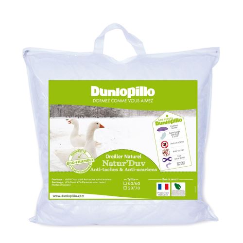 Oreiller Natur'Duv Ferme - 60/60 - DUNLOPILLO