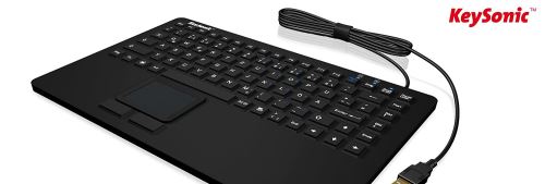 KeySonic KSK-5230IN USB QWERTZ Noir - Claviers (Mini, Avec fil, USB, QWERTZ, Noir)