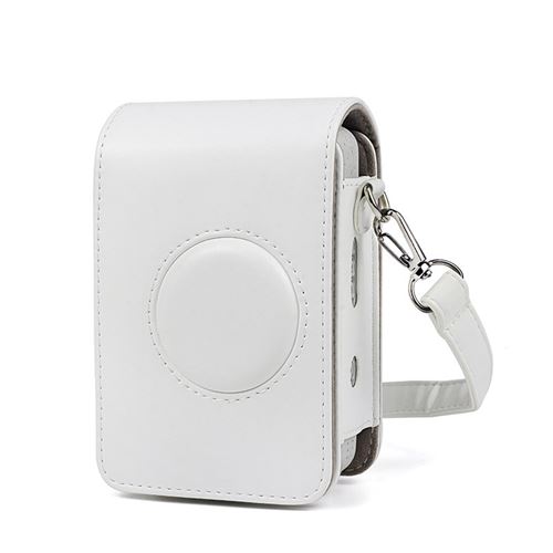 Étui en cuir PU antichoc pour Fujifilm Instax Mini Liplay - Blanc