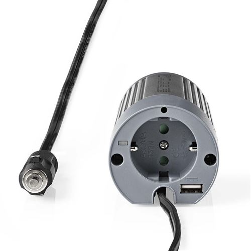 Nedis PIMS10024 Convertisseur d'alimentation à Onde sinusoïdale modifiée | 24 V c.c. - 230 V c.a. | 100 W | 1 Prise Schuko/1 Sortie USB