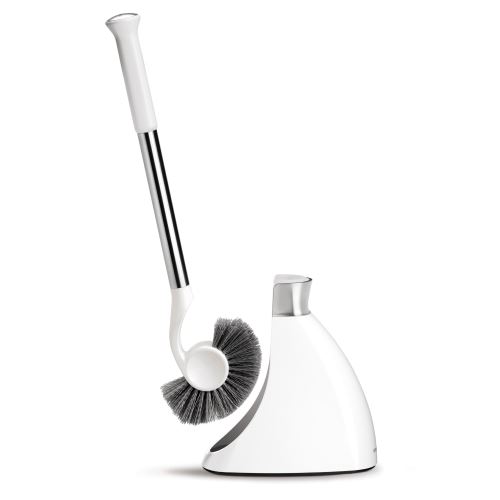 simplehuman Brosse WC en Acier Inoxydable et Plastique Blanc