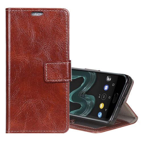 Wiko WIM Housse Etui Cuir PU Marron Effet Peau rétro ALS49521