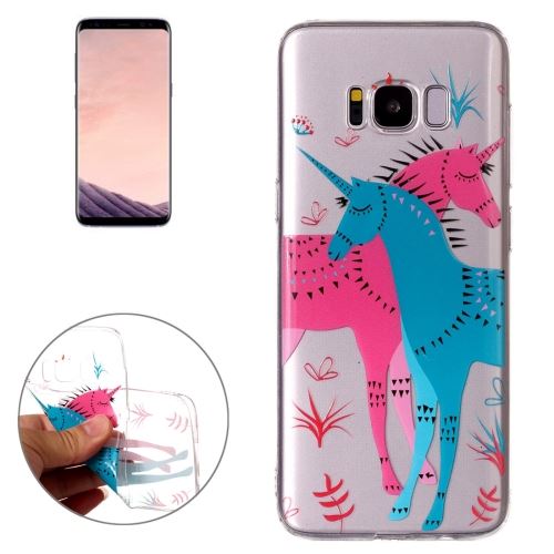 Galaxy S8 Coque Protection TPU licorne Bleu ALS52669