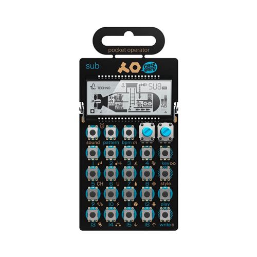 opérateur de poche PO 14 Sub Synthersizer 16 Step Motif Séquenceur – Noir/Bleu