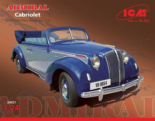 Figurine ICM Admiral Cabriolet , WWII German Passenger Car- 1/24 - Fi