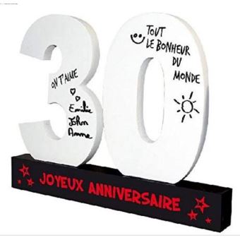 Dedicaces 3d Anniversaire 30 Ans 23 X 29 Cm Article De Fete Achat Prix Fnac