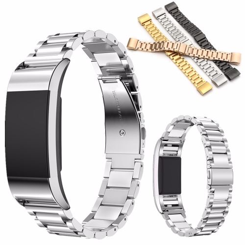Acier Inoxydable Bracelet Bande Sangle Rechange à Fitbit Charge 2 Tracker Montre Noir