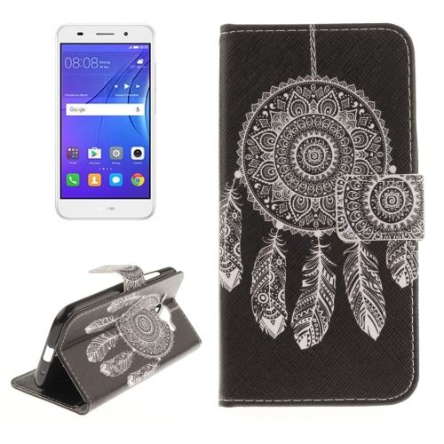 Huawei Y3 (2017) Housse Etui Cuir PU Attrapes Rêves Blanc ALS53982