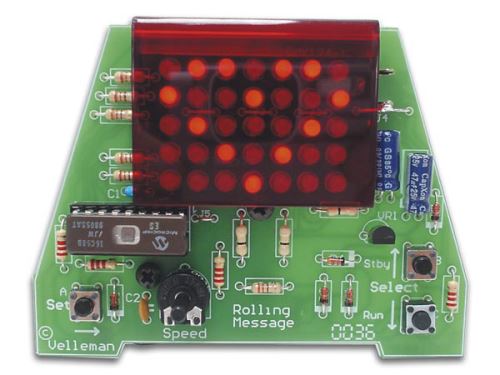 kit velleman mini journal lumineux MK124