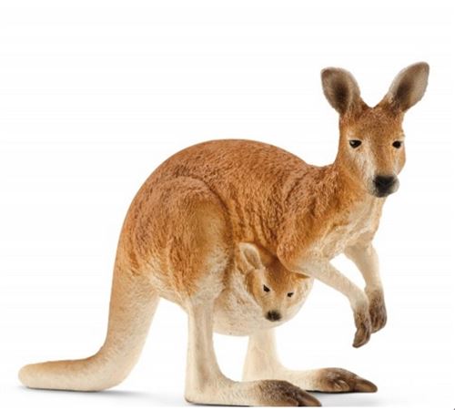 Schleich Beige Kangourou En Peluche - Jouet Éducatif Pour Enfants - Neuf - Image 3