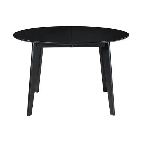 Miliboo Table à manger design extensible ronde noire L120-150 cm LEENA