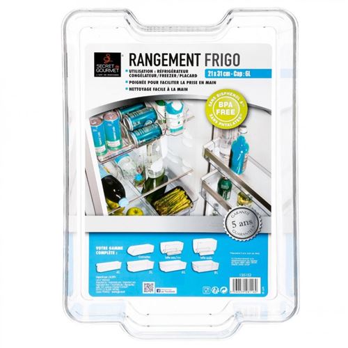 Bac de Rangement Frigo 4L Transparent