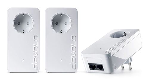 Devolo dLAN 500 Wireless + (500 Mbit/s, WiFi répéteur, Power Line) Blanc sans WLAN Netzwerk Kit Weiß