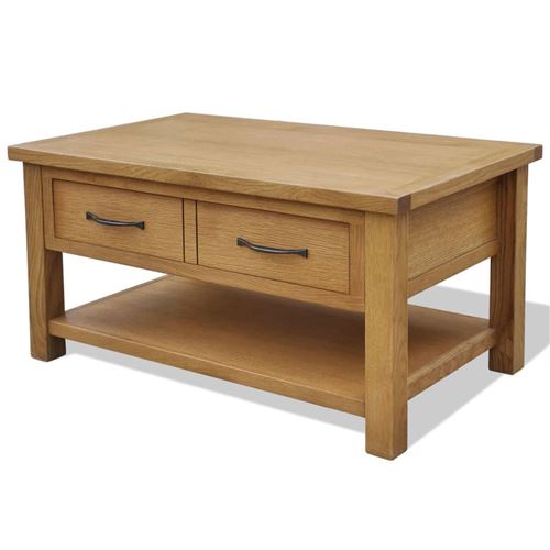 vidaXL Salontafel 88x53x45 cm massief eikenhout