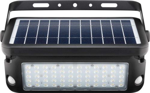 Goobay 55488 Applique murale solaire LED avec détecteur de mouvements 10 W - solution d'éclairage pour entrées abris d'auto et escaliers