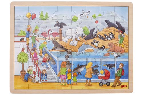 Goki zoo en bois puzzle de 48 pièces