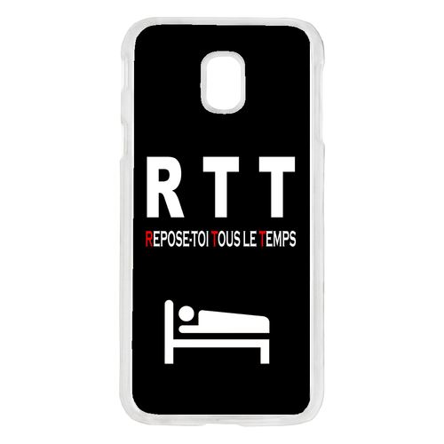 Coque Rtt Slogan Fond Noir Compatible Galaxy J5 2017 Transparent