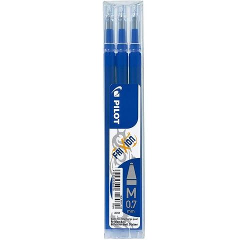 Pilot, Set De 3 Recharges Roller Frixion Ball Bleu