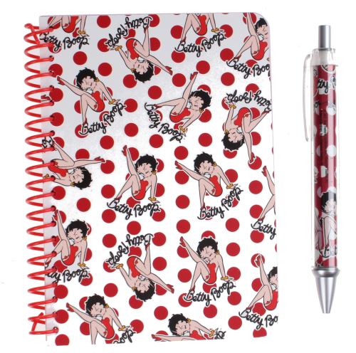 Kamparo carnet de notes avec stylo Betty Boopblanc/rouge 2 parties