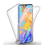 Coque silicone gel fine 360 integrale pour Huawei P30 Lite + film ecran - TRANSPARENT - htdmobiles