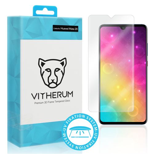 VITHERUM Aqua pour Huawei Mate 20 Verre trempé incurvé 3D Touch, protection d'écran ultra résistant 9H et 188mJ avec kit de fixation par UV inclus