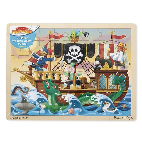 Melissa & Doug Pirate adventure puzzle en bois 48 pièces