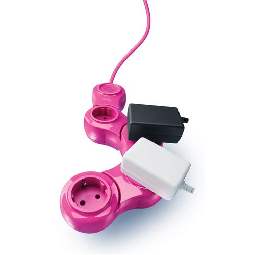 Quirky pivot power pop intérieur 4sortie(s) ca 0.61m rose multiprise - multiprises (rose, rose, 50 mm, 225 mm, 0,61 m)