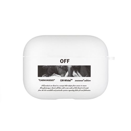Coque en silicone pour AirPods Pro-Logo d’Off-white imprimé-blanc