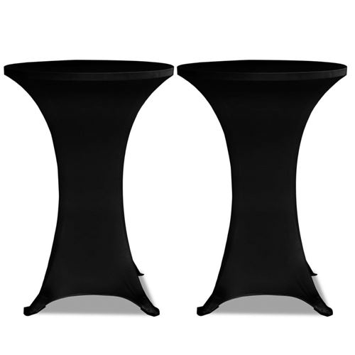 Statafelhoes Stretch Ø70cm Zwart (2 stuks)