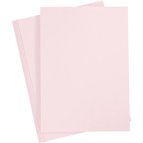 Creotime carton 21 x 29,7 cm 10 pièces rose pastel clair pastel