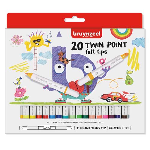 Feutres Bruynzeel Double Pointers 20 Pièces
