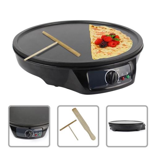Todeco - Crêpière, Machine à Crêpes, Grande plaque, Matériau: Aluminium et bakélite