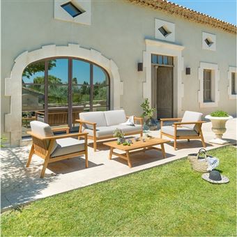 Salon Exterieur Bois Estiva 4 Places Hesperide Mobilier De