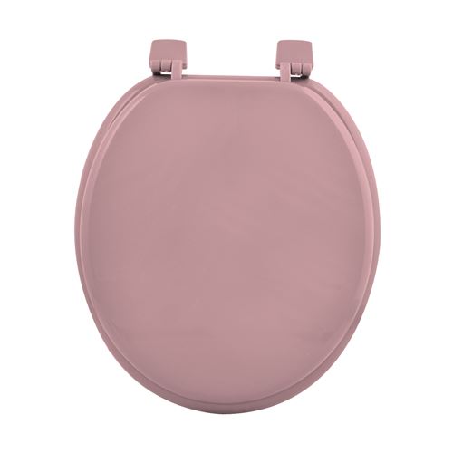Abattant wc mdf uni rose poudré charnieres plastique theme vitamine Rose poudre