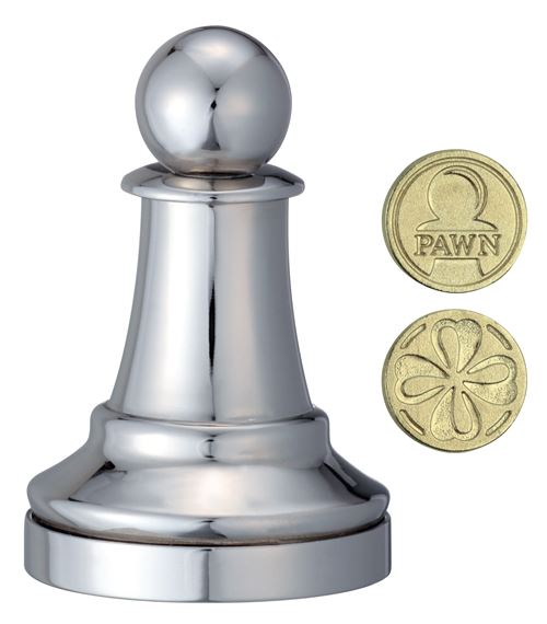 Eureka 3D Puzzle énigme Pion pièce d'échec 5,8 cm argent