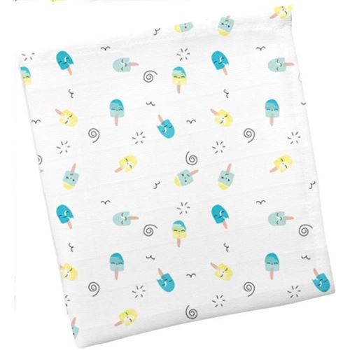 DOMIVA Maxi lange - Bambou 120g/m² - 120x120 cm - Glace bleu