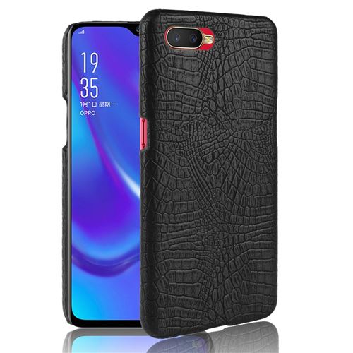 Etui en PU enduit de crocodile noir pour votre Oppo K1