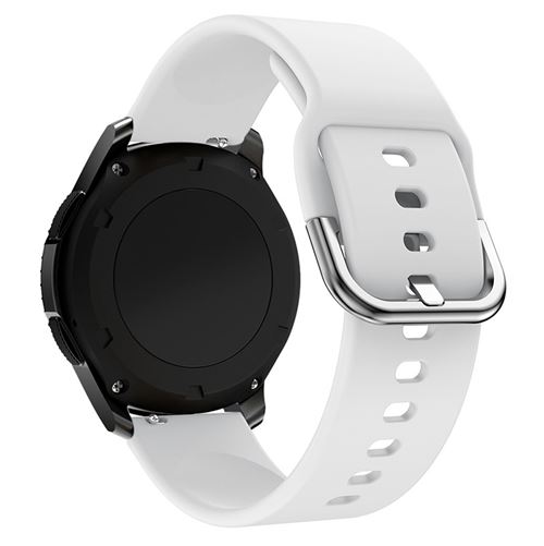 Non Communiqué Blanc Bracelet Sport En Silicone Simple Pour Samsung Galaxy Watch Active2 / Active