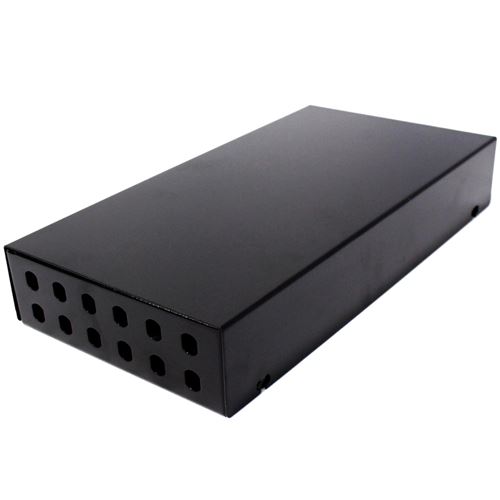 Boîte à bornes en fibre optique noire 12 ST