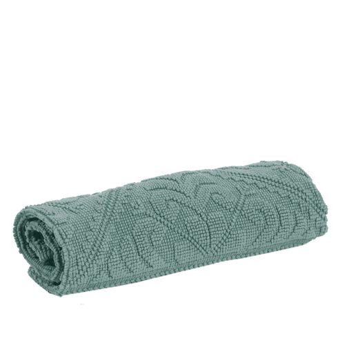 Tapis de Bain Enzo vert de gris 54 x 110 cm Vivaraise