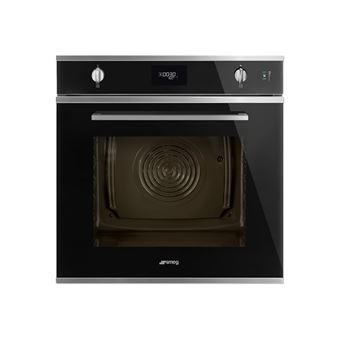 Smeg SOP6401S2N - Four - avec fonction vapeur - intégrable - niche - largeur : 55.4 cm - profondeur : 56 cm - hauteur : 58.3 cm - avec système auto-nettoyant - classe A+ - noir avec poignée effet acier inoxydable