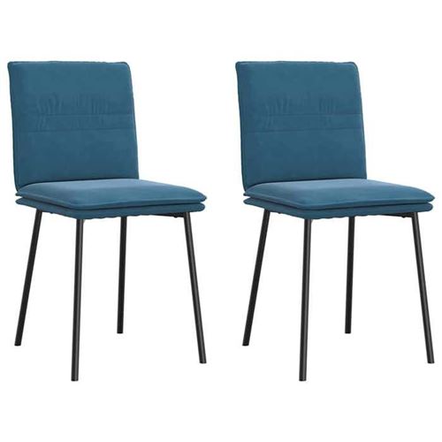 Non Communiqué Bleu Vidaxl Chaises À Manger Lot De 2 Velours, Chaise, Chaise De Salon, Chaise D'accent, Chaise De Cuisine, Siège De Salle À 4101254
