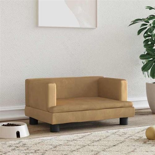 vidaXL Lit pour chien marron - 60x40x30 cm