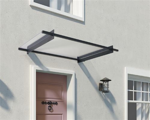 Marquise transparente 94x150,5cm gris anthracite Palram 704743