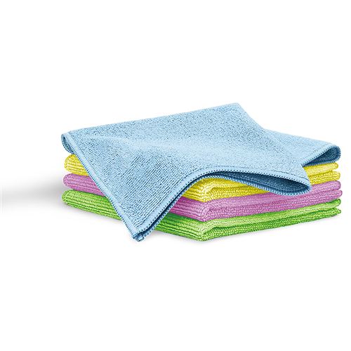 Lot de 4 Torchons de Cuisine Microfibres Lavette Nettoyant Doux Absorbants XL Blaumann AT-3882  Multicolore